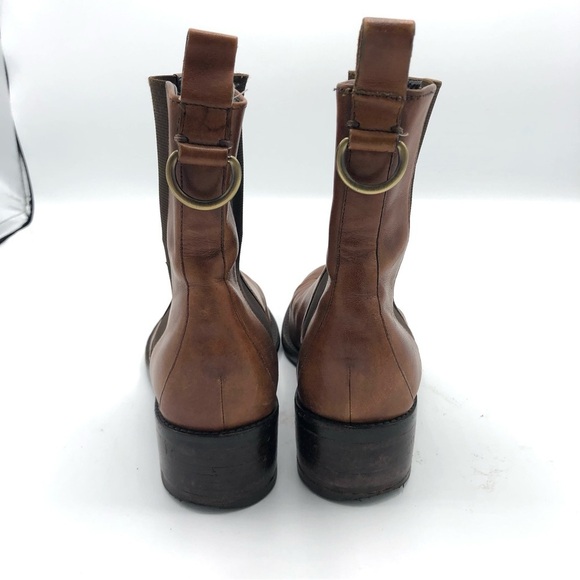 COLE HAAN Nike Air Chelsea Boot Heeled Bootie Ankle Cognac Leather Women Pull On - Picture 8 of 14